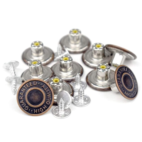 DIY (20 kpl) (17 MM) Housunapit Vaihto, 17 mm farkkupainike,