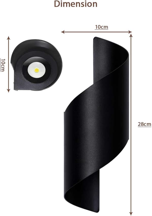 10W LED Ulkoseinävalaisin Vedenpitävä IP66 Ulkoseinälamppu Alu