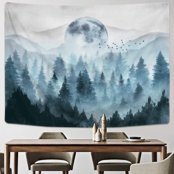 70x100cm, Sumuinen metsä Great Smoky Mountains -seinävaate
