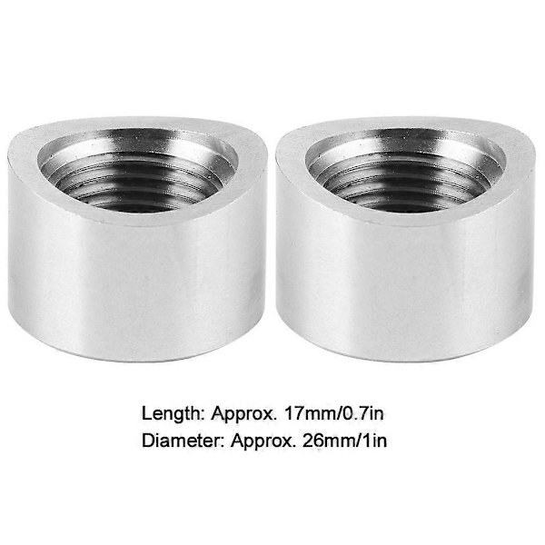 2 STK Ilt Sensor Bung Rustfrit Stål SS304 M18 x 1.5 Indvendigt Gevind Hakket O2 Ilt Sensor Tilbehør