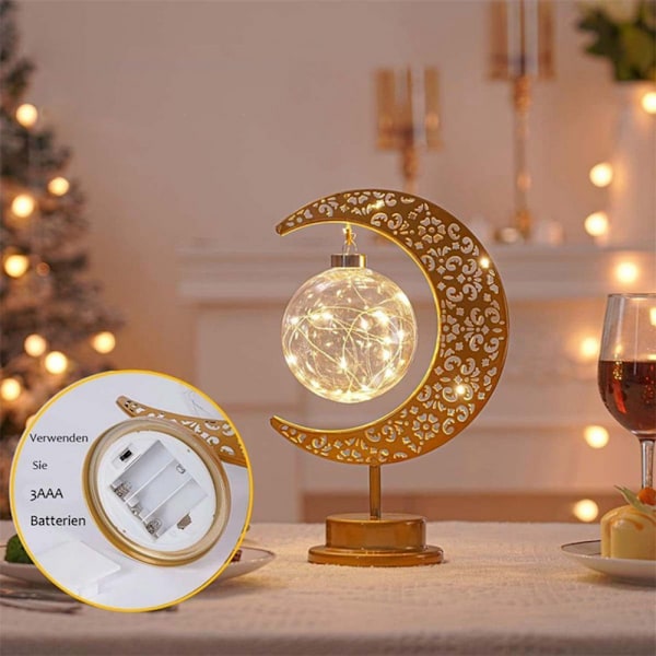 ##/LED-oppladbar bordlampe, soverom/stue måneskinn##/
