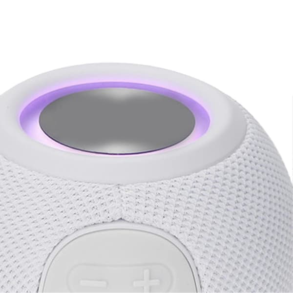 Bluetooth Trådlös Högtalare Mini Portabel Tyg Uppladdningsbar Högtalare för Hem Sovsal Fest Vit
