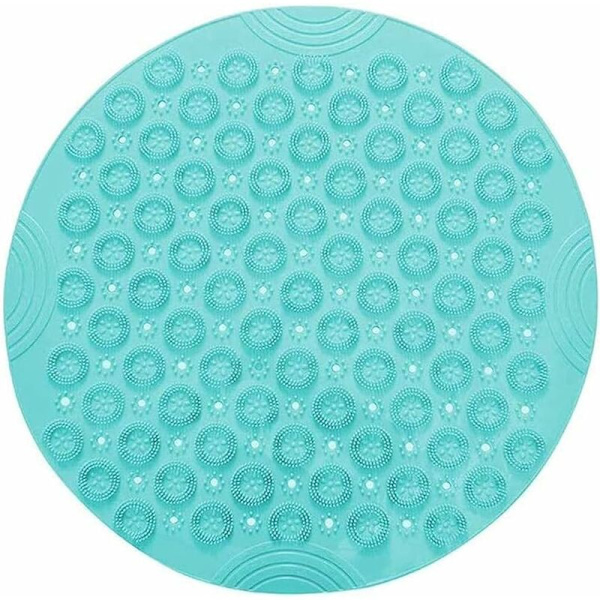 (Vihreä, 55 x 55 cm) PVC Pyöreä Hieronta Kylpymatto Liukumaton Suihkumatto