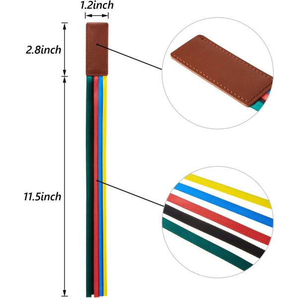 3 delar Bibelband Bokmärke Ribbon Markers konstläder