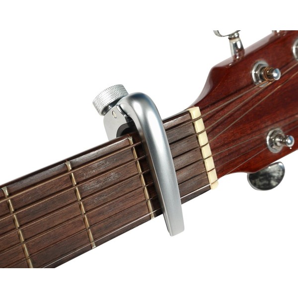 Svart legeringsgitarr med skruvjusteringsratt för akustisk och utvald