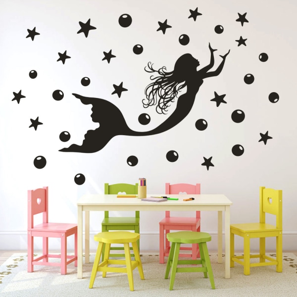 Wall Stickers The Mermaid Wall Stickers Veggdekaler for soverom
