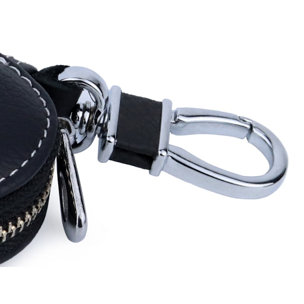 ##/Lädernyckel fodral med blixtlås##/