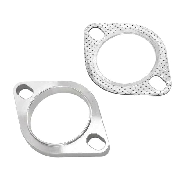 2 stk. 2-bolts 2,5-tommers eksosflenskoblingssett rustfritt stål universelt for eksosrør catback-manifolder