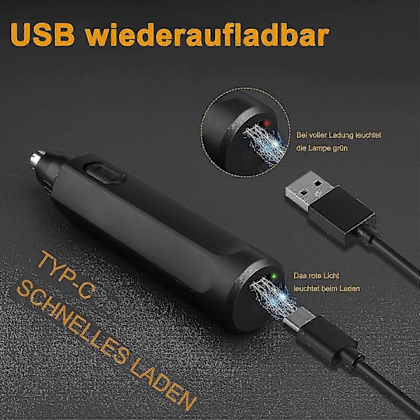 Oppladbar elektrisk nesehårstrimmer for enkel trimming