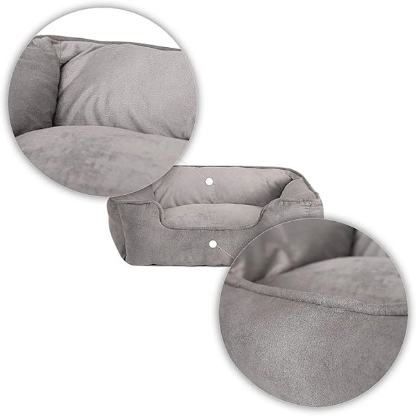 ##/Koirakori 2-in-1 Koiranpeti Kääntyvä Tyyny (S) 60x50 cm Harmaa##/