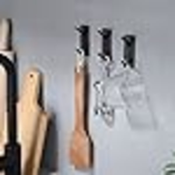 ##/Sorte 4-pakks Selvklebende Kroker - Kleskroker Sticky Hooks##/