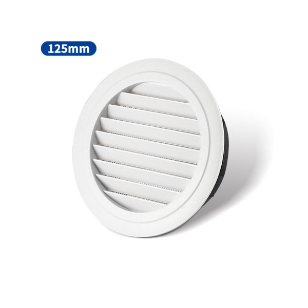 1 stk (125mm) Ventilationgitter Luft med Myggenet Luftudløb