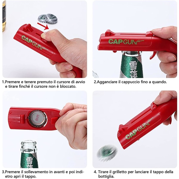 Ölflasköppnare, 2-pack Kap Pistol Öppnare
