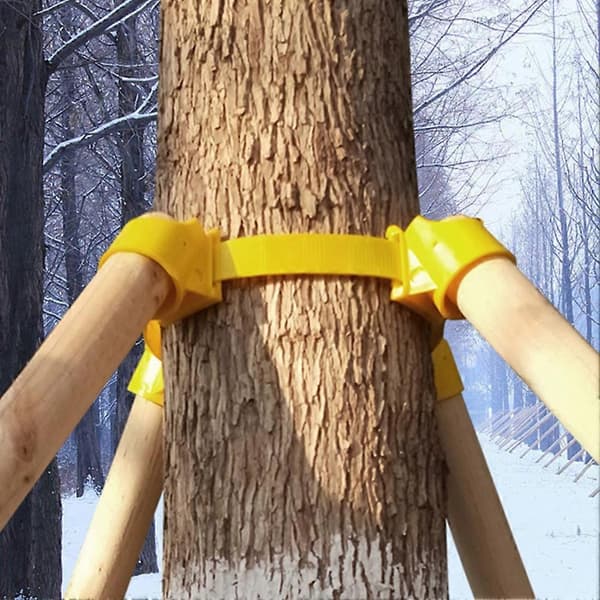 Plante Ramme Stor Tre Voksende Støtte Stakes Tripod Plastkopper Hageverktøy 80cm Strap