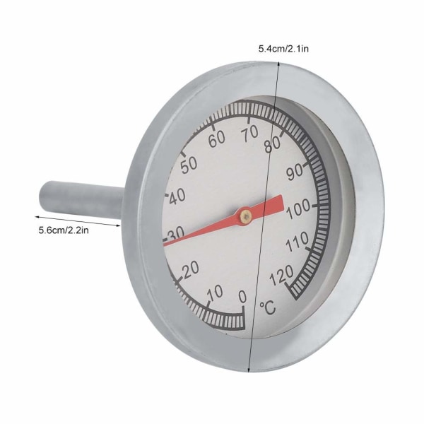 Termometer, BBQ Pizza Grill Termometer Temperaturmätare 120℃ f