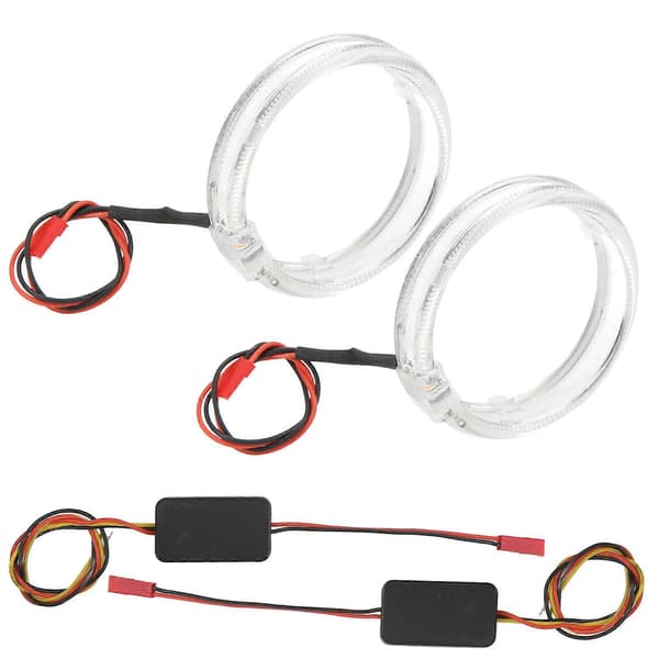 2 stk. Bil LED Lys Guide Angel Eyes Halo Ring Forlygte Lampe Kørelys 9?36V til Køretøj Rød