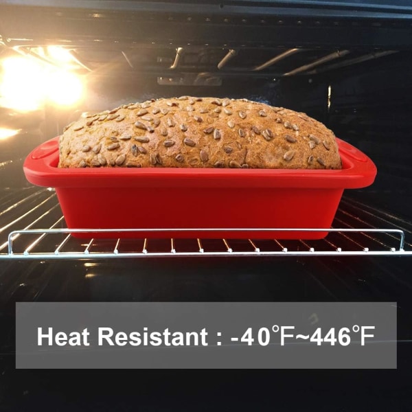 Silikone Kageform, 2 stk Rektangulære Kageforme, Non-Stick Silico