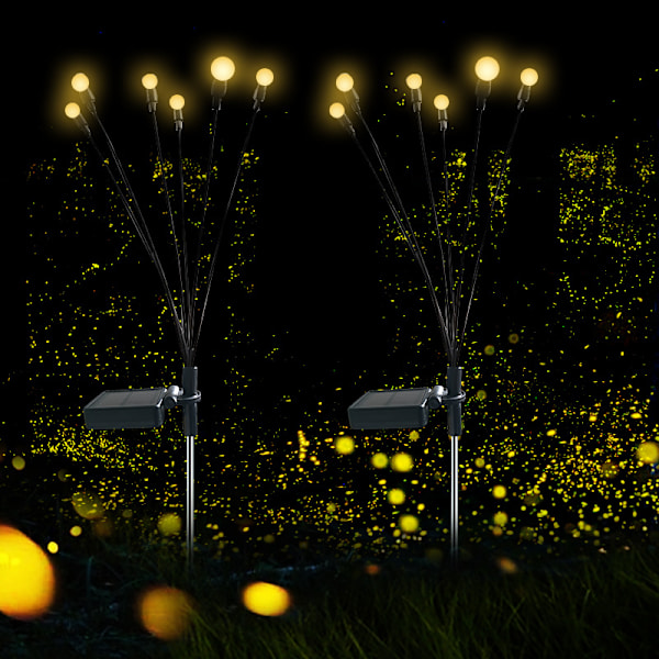 Pack Firefly Solar Lights Utomhus Solcellslampor Trädgård - Flower Fi