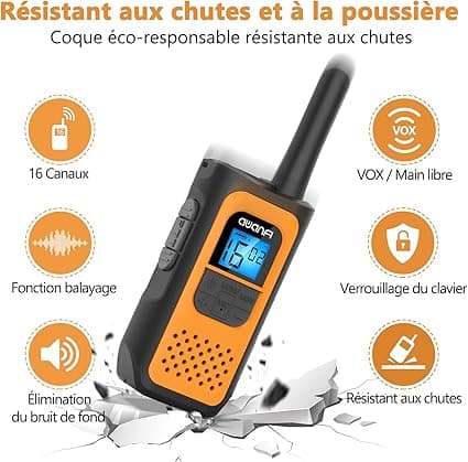 Genopladelige Walkie Talkies til Børn og Voksne, 2 stk., Lang Rækkevidde