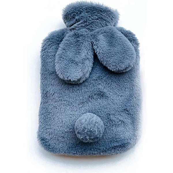 ##/Plush Varmvattenflaska - 1L, Varmvattenflaska med Fleeceöverdrag, Pa##/