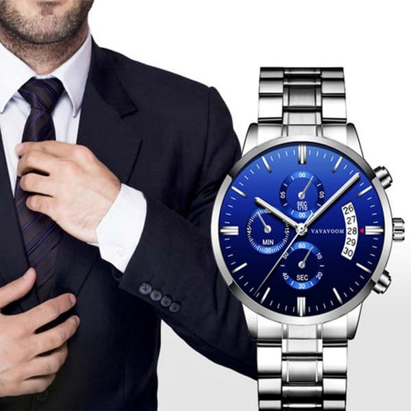 Quartz klokke herreklokke kronograf menns vanntett analog armbåndsur