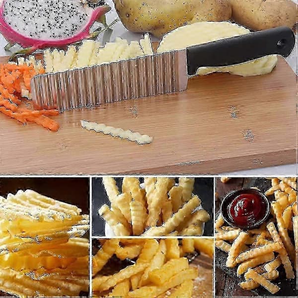 Skærer, Kartoffelchipskniv i rustfrit stål, Frugt- og grøntsagskniv