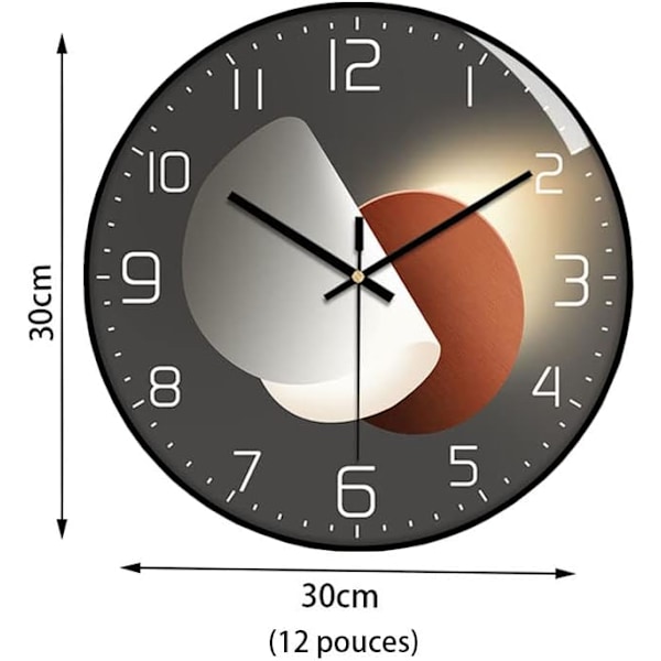 ##/Relogeuhr Moderni Hiljainen Seinäkello, 30cm Digitaalinen Seinäkello Quart##/