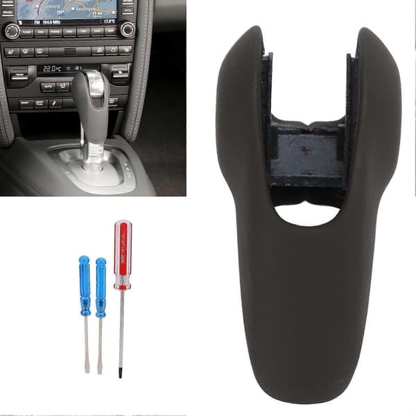 Gear Shift Knob Cover Trim Bilinteriørtilbehør Udskiftning til Macan Panamera 718 911 Boxster Cayman Agatgrå