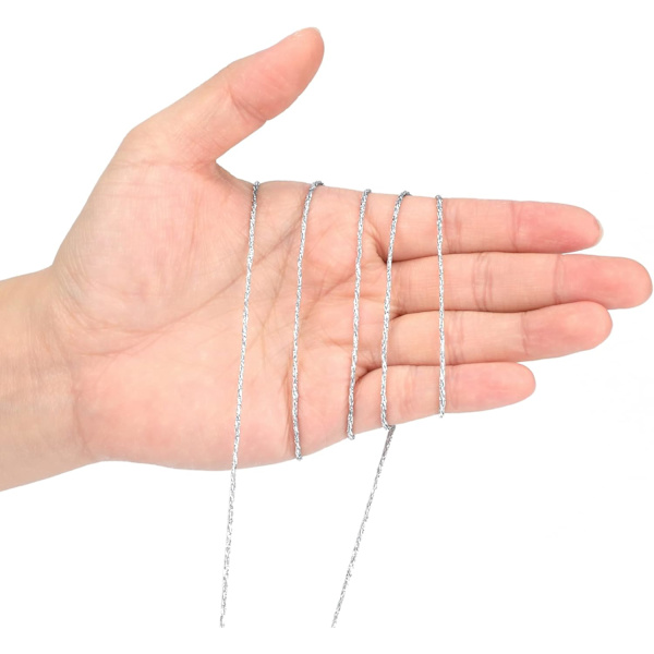 /#/Sølv Metall Juletau 1,5 mm 100M (Ikke-elastisk) Kreativ Voks/#/