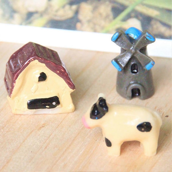 3 stk./sæt Anime Figur Høj Simulation Dekorativ Mini Action Figur DIY Tilbehør til Have 10