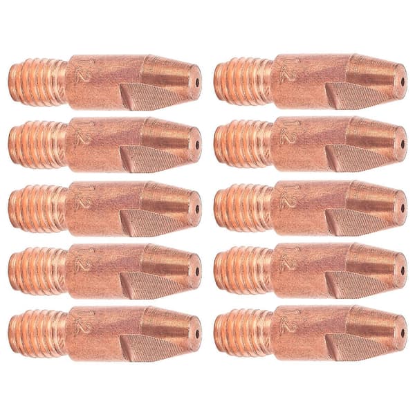 10 st M6 Ledande Munstycke Röd Koppar Svetspistol Kontaktspetsar Tillbehör 36KDx1.2mm