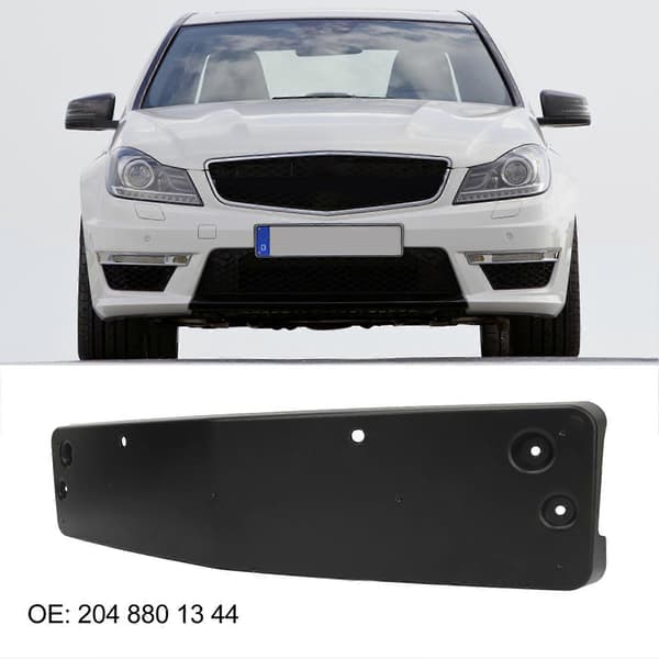 Frontfanger Skiltplateholder 204 880 13 44 Erstatning for Benz C-Klasse W204 AMG C63 2011 til 2014