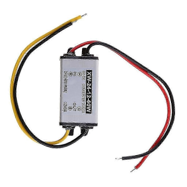 DC-omformer 24V til 12V 5A 60W, Bilspenningsomformer Step Up For DC Strøm A