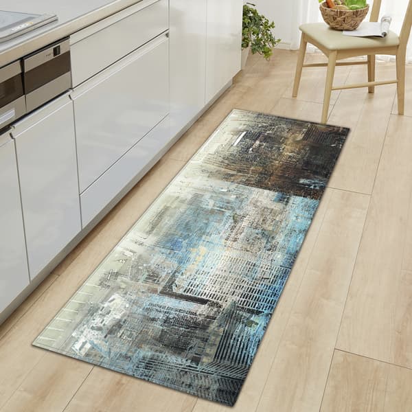 One Piece 40 x 120cm Træstruktur Dørmatte til Entré Køkken