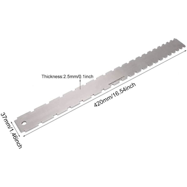 Rette kant hakket gitarhals Luthier-verktøy, rustfritt stål