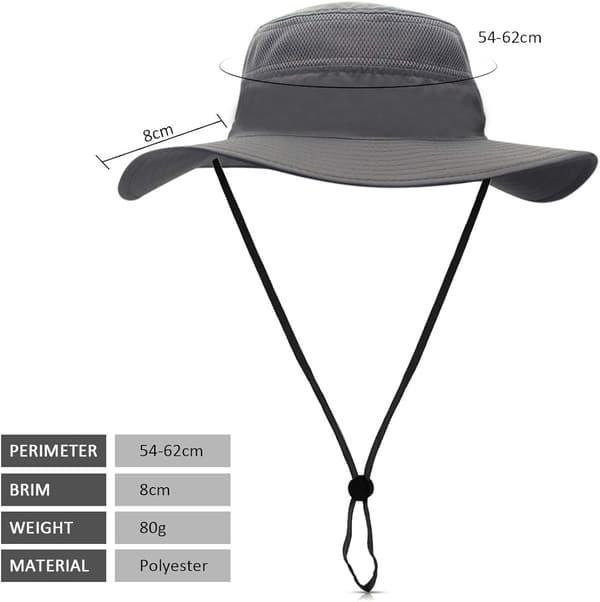 Unisex Foldbar Solhat UPF 52+ Anti-UV Ferie Bjergbestigning