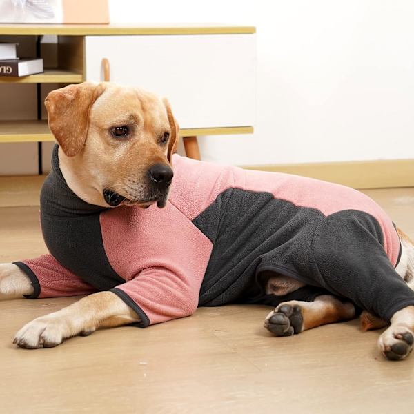 (Pink, L) Vinterjakke til hunde, varmt pyjamas til hunde
