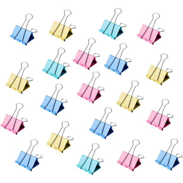 120 stk. Farvede Binderclips Mini 3/5-tommer til Kontoret