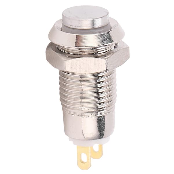 8mm Metall Trykknapp Bryter Vanntett Selvlåsende Startbryter 3V (Uten Lys)
