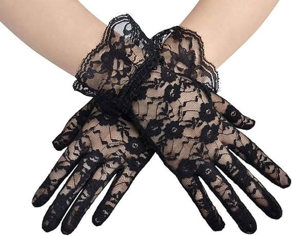 ##/Eleganta korta handskar i spets för kvinnor - Sommarhandskar för bröllop##/