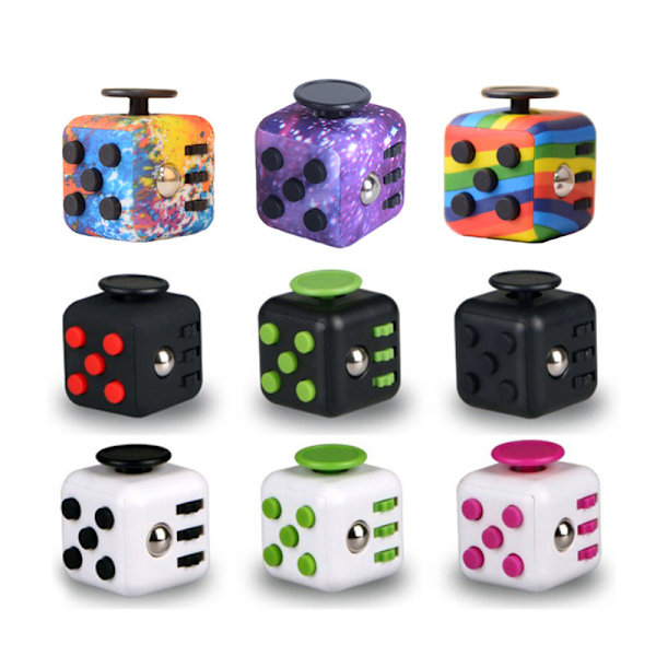 ##/Regnbue Anti-Stress Leke 2stk Stjerneklar Farge Regnbue Farge Anti-Stress Leke for Barn og Voksne Anti-Stress Terning##/