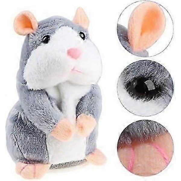 Puhuva hamsteri pehmolelu, toistaa mitä sanot Hauskat lasten pehmolelut, Puhuva tallennus pehmo Interac