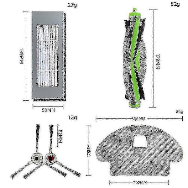 15 stk. reservedele til Irobot Roomba Combo 113 R113840