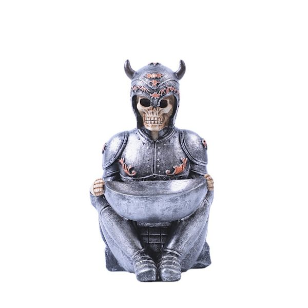 Viking Skull Lysestake Kreativ Skrivebord Nøkkelring Lukket Hallo