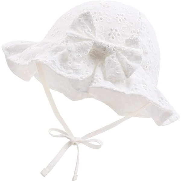 Pitsi Solmu Kesähattu Vauvalle (42-45cm) Puuvilla Auringonhattu Newbo