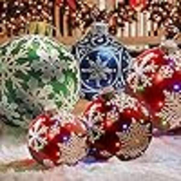 ##/Juldekorationer, Jul PVC uppblåsbara dekorativa bollar (diamant ränder)##/