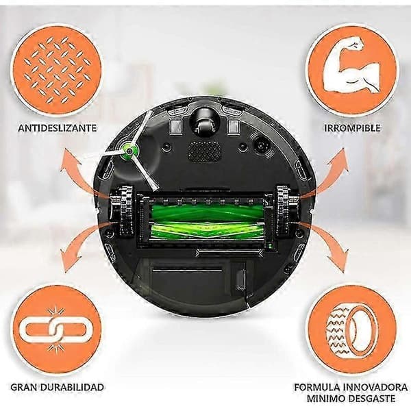 4 stk. dæk til IROBOT ROOMBA robotstøvsugerhjul serie 500 600 700 800 I7 S9 Irobot hjul reservedele