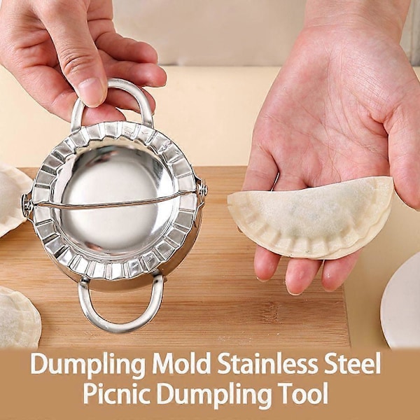 3-i-1 Dumpling Maker Rustfritt Stål Empanada Press Mini Pai Form Multi-Funksjonell Tortilla Klemme for Kjøkken L