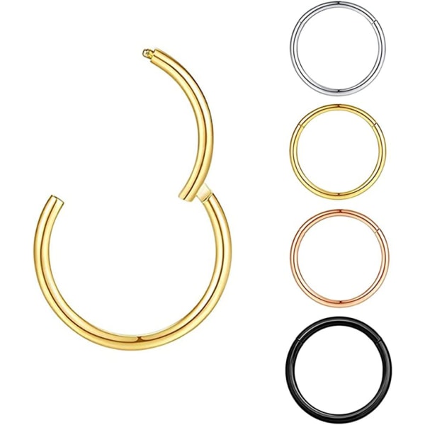 /#/Set med 5 näsringar i rostfritt stål 1,0 mm*6 mm 5 färger Coola perforeringar/#/