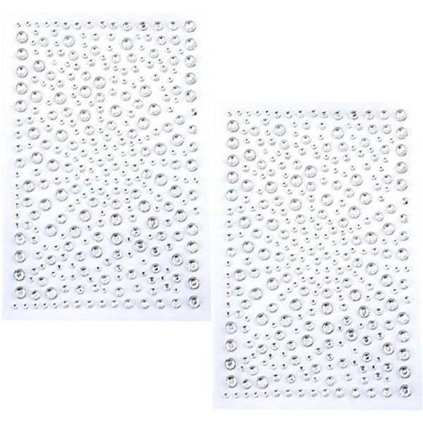 Diamantklistremerke Rhinestones, 650 stykker transparente Rhinestones C